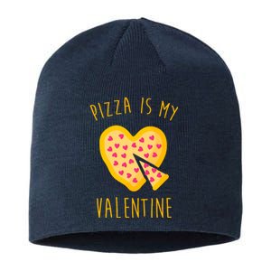 Pizza Is My Valentine Cute Heart Sustainable Beanie