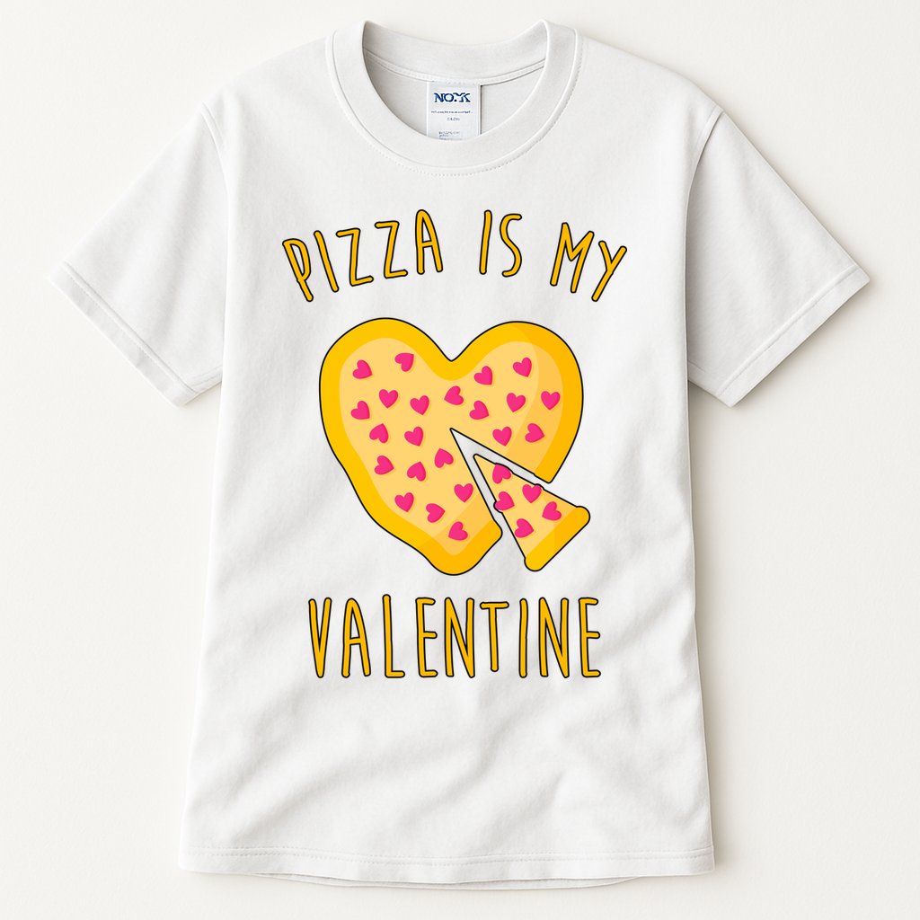 Pizza Is My Valentine Cute Heart Tall T-Shirt