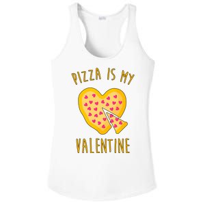 Pizza Is My Valentine Cute Heart Ladies PosiCharge Competitor Racerback Tank