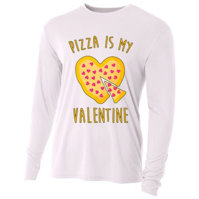 Pizza Is My Valentine Cute Heart Cooling Performance Long Sleeve Crew