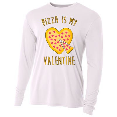 Pizza Is My Valentine Cute Heart Cooling Performance Long Sleeve Crew