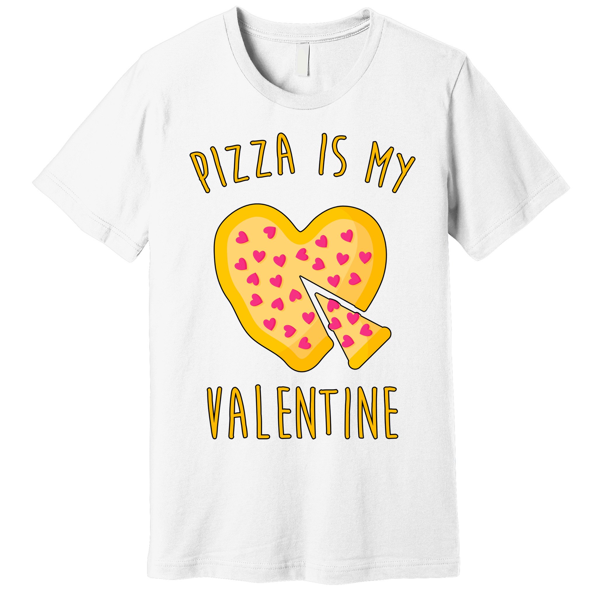 Pizza Is My Valentine Cute Heart Premium T-Shirt