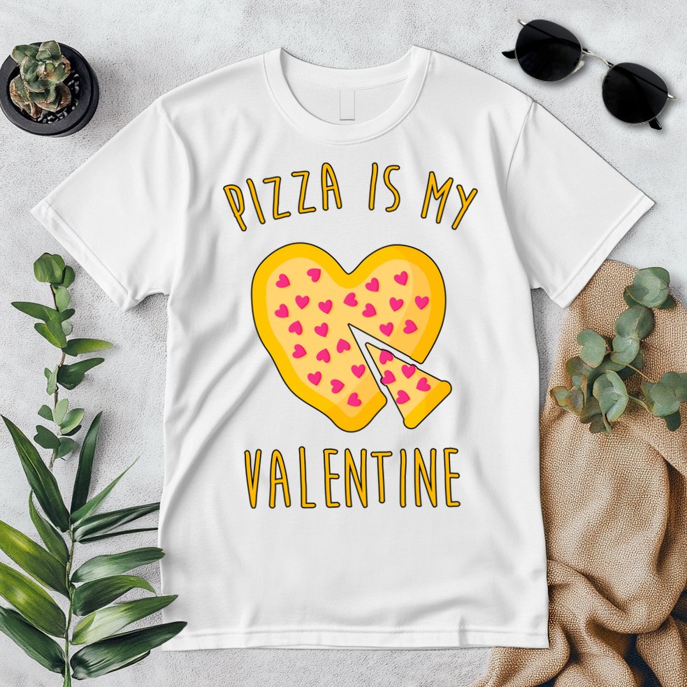 Pizza Is My Valentine Cute Heart Premium T-Shirt