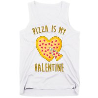 Pizza Is My Valentine Cute Heart Tank Top