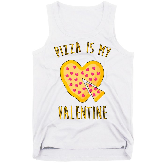 Pizza Is My Valentine Cute Heart Tank Top