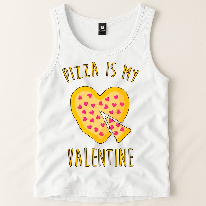Pizza Is My Valentine Cute Heart Tank Top