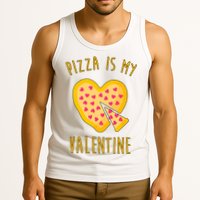 Pizza Is My Valentine Cute Heart Tank Top