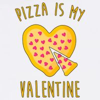 Pizza Is My Valentine Cute Heart Tank Top