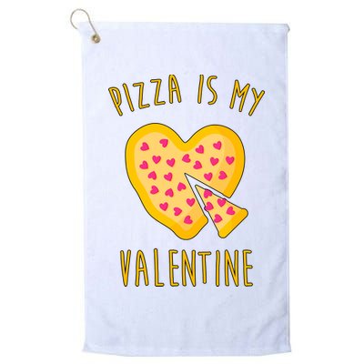 Pizza Is My Valentine Cute Heart Golf Towel