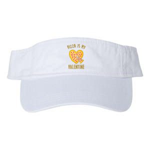 Pizza Is My Valentine Cute Heart Valucap Bio-Washed Visor