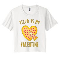 Pizza Is My Valentine Cute Heart Crop Top