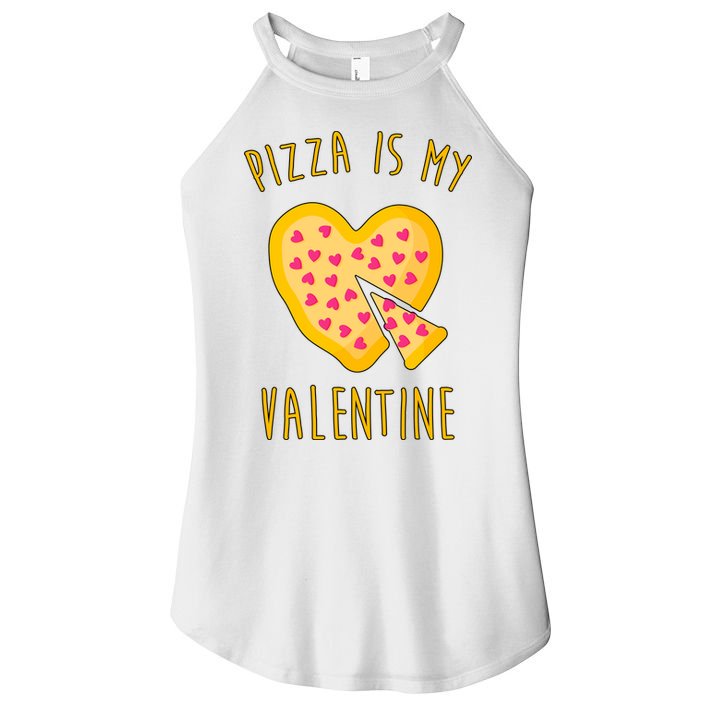 Pizza Is My Valentine Cute Heart Women's Perfect Tri Rocker Tank