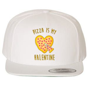 Pizza Is My Valentine Cute Heart Wool Snapback Cap