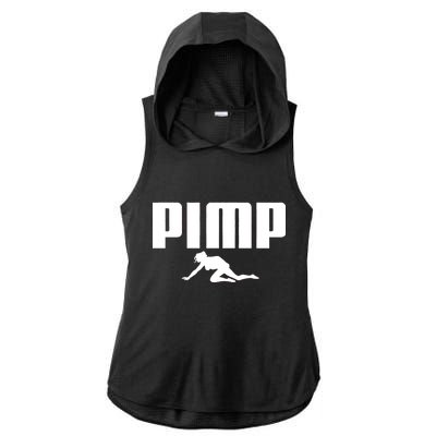 Pimp Logo Ladies PosiCharge Tri-Blend Wicking Draft Hoodie Tank