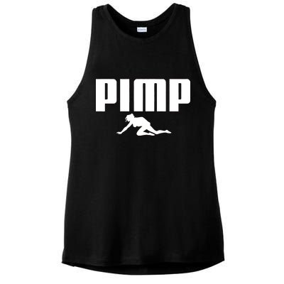 Pimp Logo Ladies PosiCharge Tri-Blend Wicking Tank