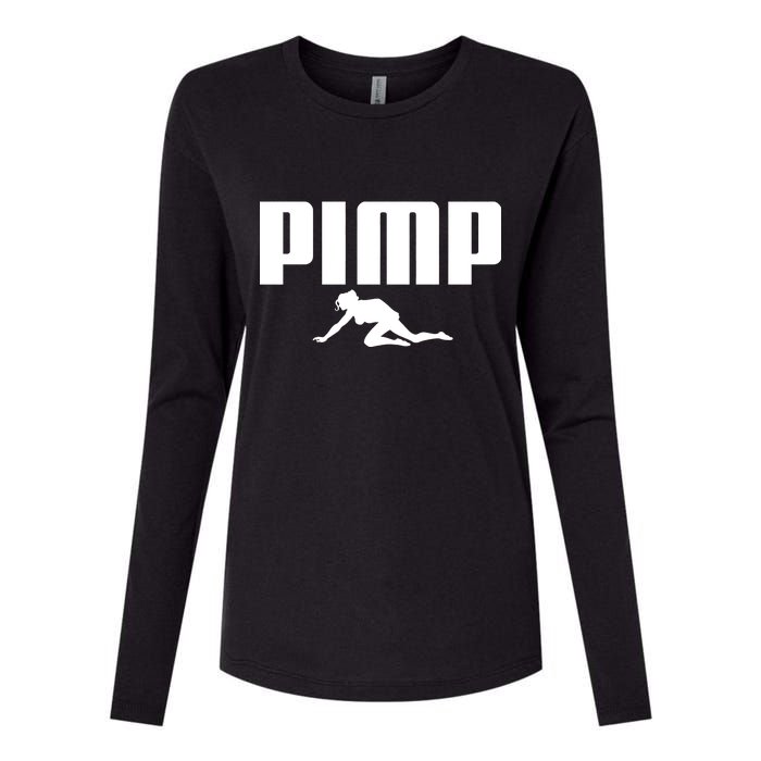 Pimp Logo Womens Cotton Relaxed Long Sleeve T-Shirt