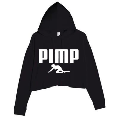 Pimp Logo Crop Fleece Hoodie