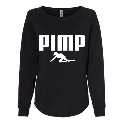 Pimp Logo Womens California Wash Sweatshirt