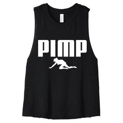 Pimp Logo Women's Racerback Cropped Tank