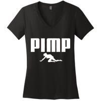 Pimp Logo Women's V-Neck T-Shirt