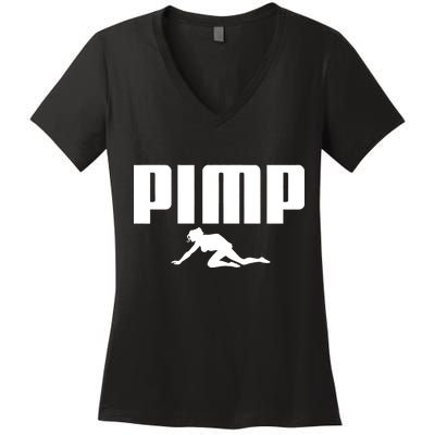 Pimp Logo Women's V-Neck T-Shirt