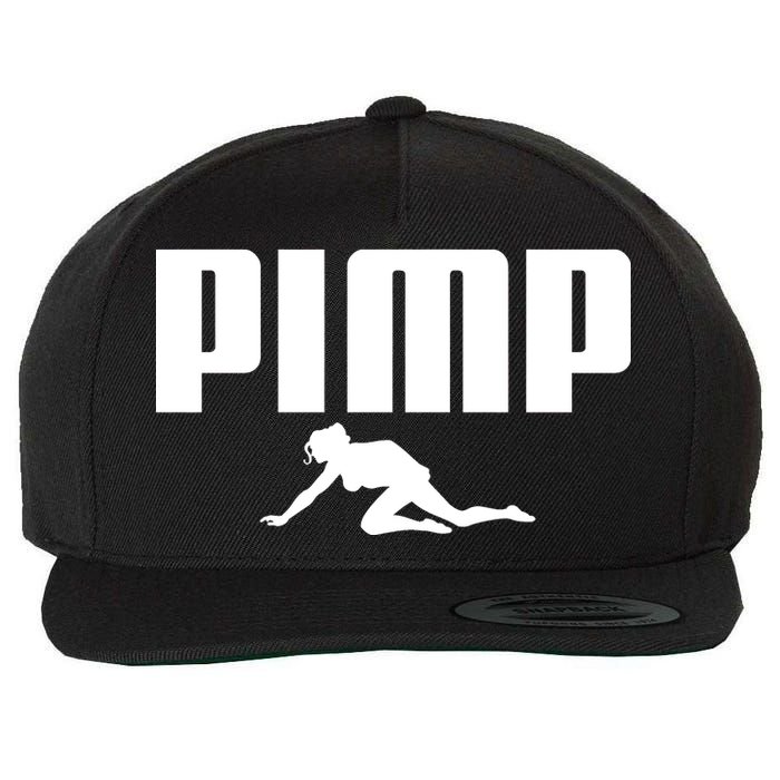 Pimp Logo Wool Snapback Cap