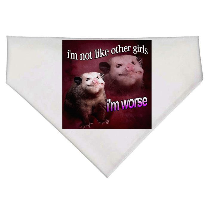 Possum I’M Not Like Other Girl I’M Worse USA-Made Doggie Bandana