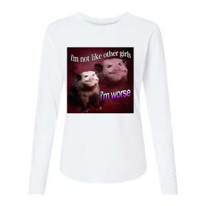 Possum I’M Not Like Other Girl I’M Worse Womens Cotton Relaxed Long Sleeve T-Shirt