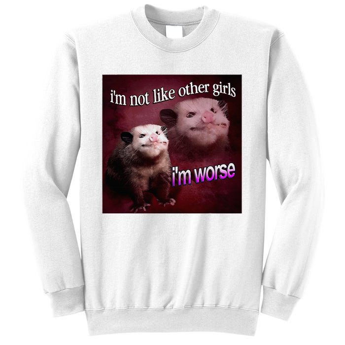 Possum I’M Not Like Other Girl I’M Worse Sweatshirt