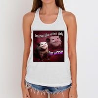 Possum I’M Not Like Other Girl I’M Worse Women's Knotted Racerback Tank