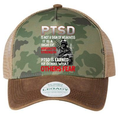 PTSD Is Not A Sign Of Weakness Support Military Troops Legacy Tie Dye Trucker Hat