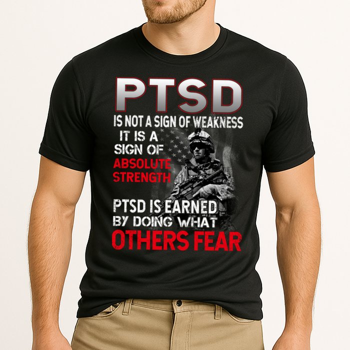 PTSD Is Not A Sign Of Weakness Support Military Troops Performance Shirt