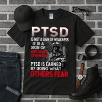 PTSD Is Not A Sign Of Weakness Support Military Troops Tall T-Shirt