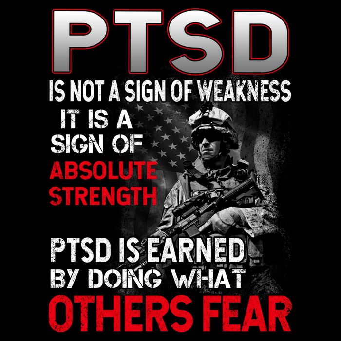 PTSD Is Not A Sign Of Weakness Support Military Troops Button