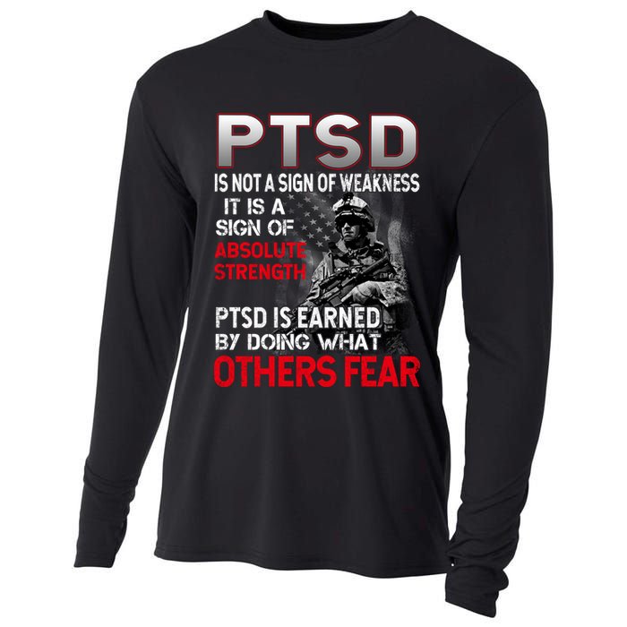 PTSD Is Not A Sign Of Weakness Support Military Troops Cooling Performance Long Sleeve Crew