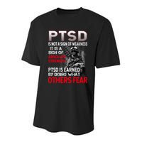 PTSD Is Not A Sign Of Weakness Support Military Troops Youth Performance Sprint T-Shirt