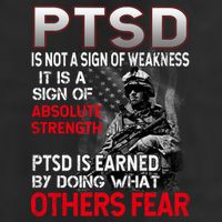 PTSD Is Not A Sign Of Weakness Support Military Troops 25L Jumbo Tote