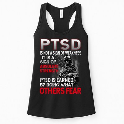 PTSD Is Not A Sign Of Weakness Support Military Troops Womens Tank Top