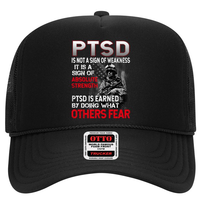PTSD Is Not A Sign Of Weakness Support Military Troops Trucker Hat
