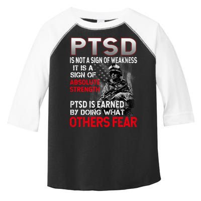 PTSD Is Not A Sign Of Weakness Support Military Troops Toddler Fine Jersey T-Shirt