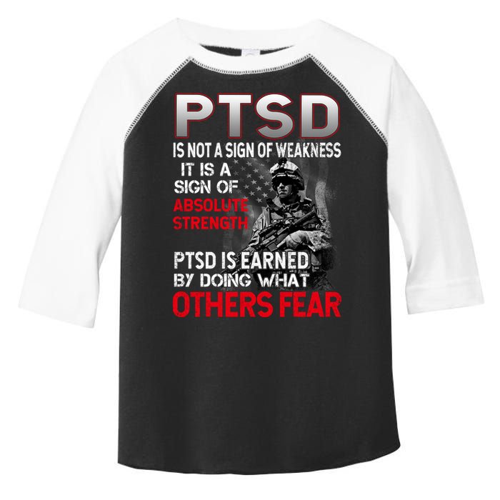 PTSD Is Not A Sign Of Weakness Support Military Troops Toddler Fine Jersey T-Shirt