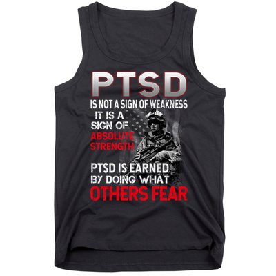 PTSD Is Not A Sign Of Weakness Support Military Troops Tank Top