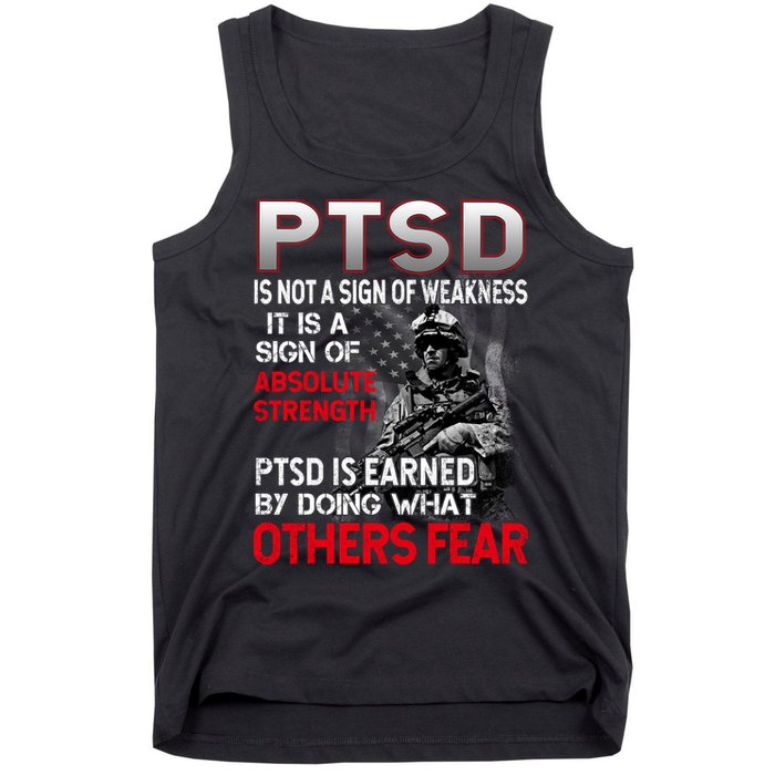 PTSD Is Not A Sign Of Weakness Support Military Troops Tank Top