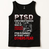 PTSD Is Not A Sign Of Weakness Support Military Troops Tank Top