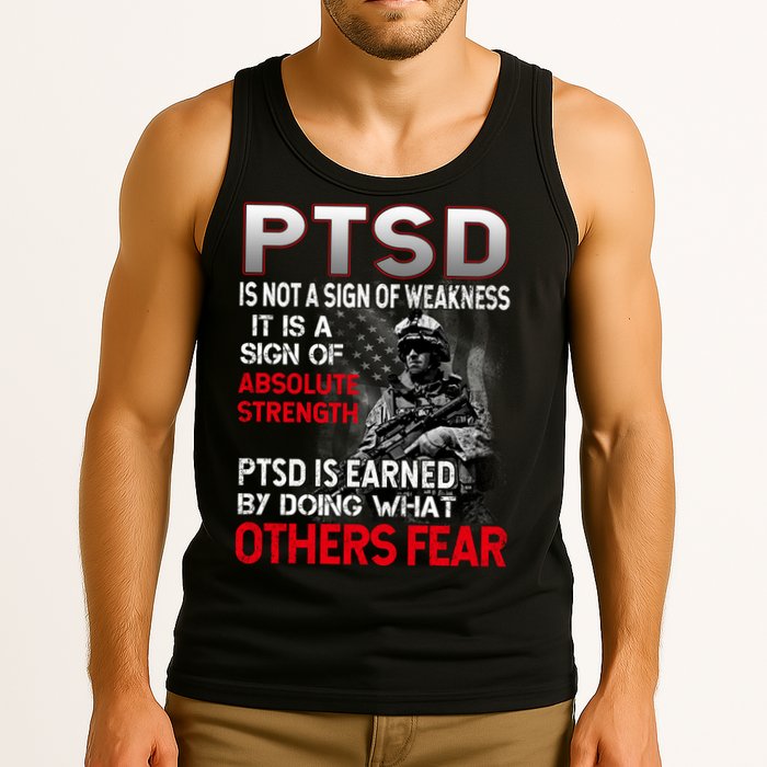 PTSD Is Not A Sign Of Weakness Support Military Troops Tank Top