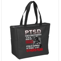 PTSD Is Not A Sign Of Weakness Support Military Troops Zip Tote Bag
