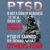 PTSD Is Not A Sign Of Weakness Support Military Troops Garment-Dyed Sweatshirt