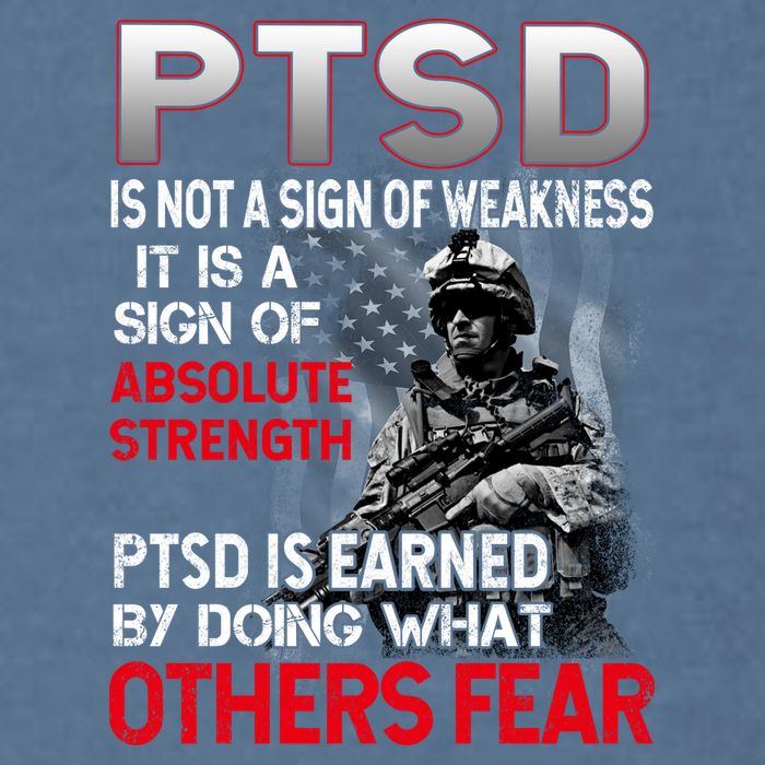 PTSD Is Not A Sign Of Weakness Support Military Troops Garment-Dyed Sweatshirt