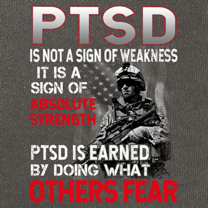 PTSD Is Not A Sign Of Weakness Support Military Troops Cotton Canvas Backpack