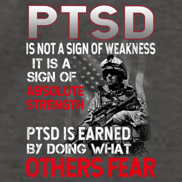 PTSD Is Not A Sign Of Weakness Support Military Troops Vector Backpack